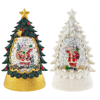 Купить Ночник «Рождественская ёлка» с водой и блёстками, 14.5 см оптом